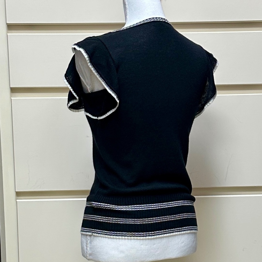 Splendid short sleeve black cashblend sweater XS - Picture 3 of 5